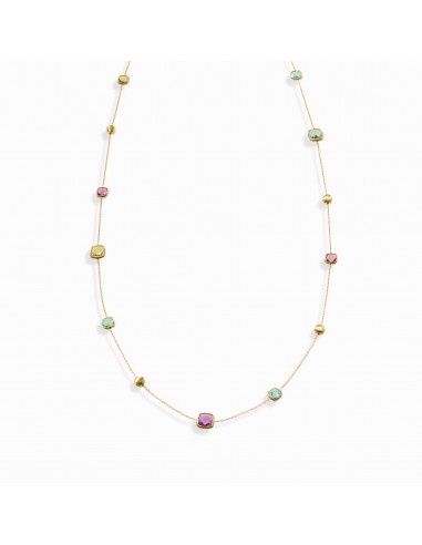 Venezia Multi Color Quadrato Necklace Long livraison gratuite