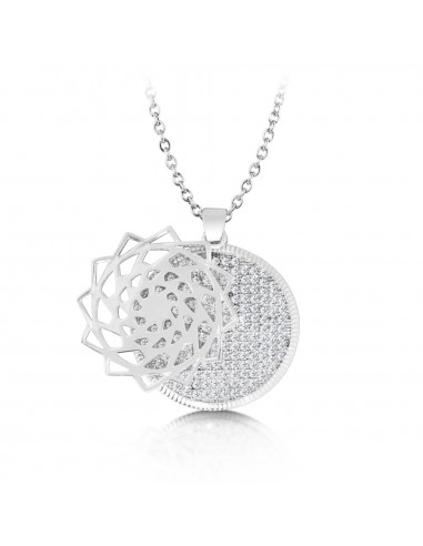 Pinecone Patchwork Floating Pave Pendant pas chere