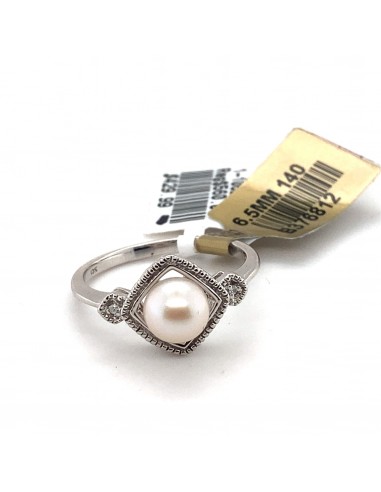 10kw 6.5mm Pearl Diamond .005 dtw Ring de France