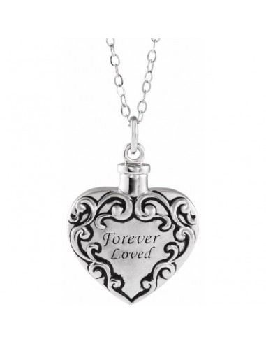 Sterling Silver Forever Loved Ash Holder 18" Necklace sur le site 