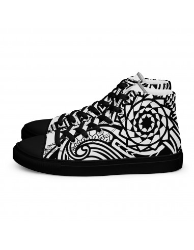 Pinecone Patchwork Women’s high top canvas shoes le des métaux précieux