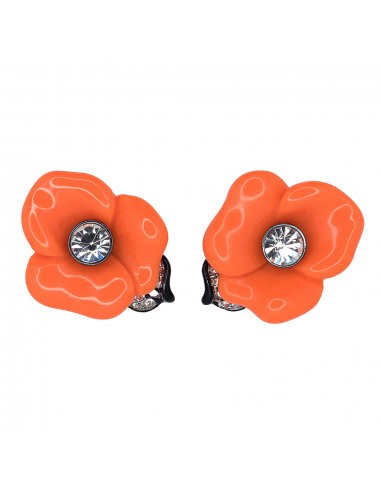 Coral Flower Clip Earrings online