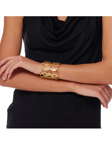 Satin Gold Open Circles Cuff Bracelet JUSQU'A -70%! 